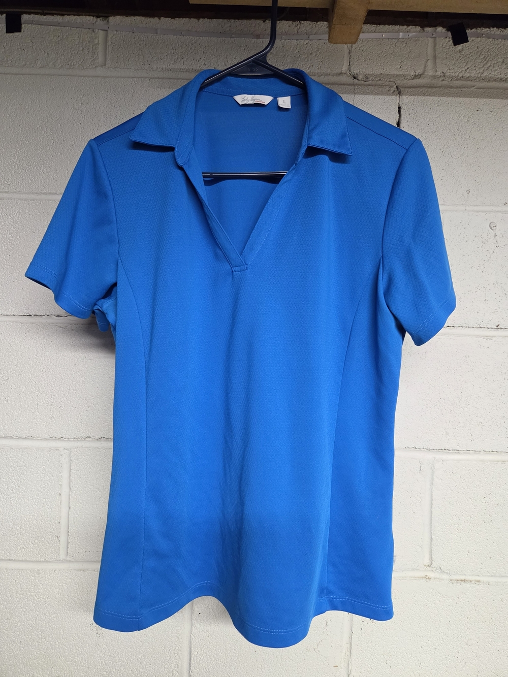 Lady Hagen Bright Blue Women's Polo V-Neck Top